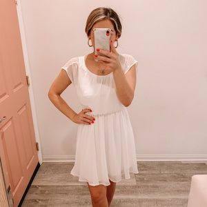 Lush off white dress